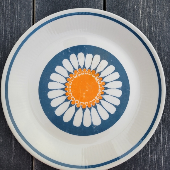 Vintage Figgio Flint Turi - Design Daisy Plate ~ Norway ~ 1960s ~ - Picture 5 of 16